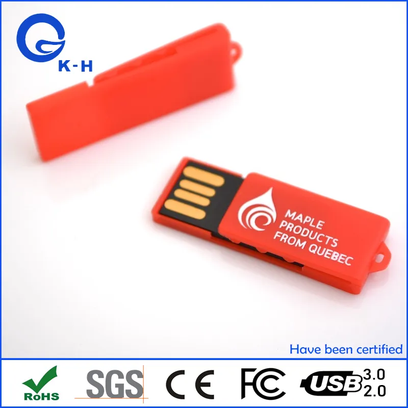 Plastic Mini Clip USB Flash Memory Drive 64GB 32GB 16GB 8GB 4GB