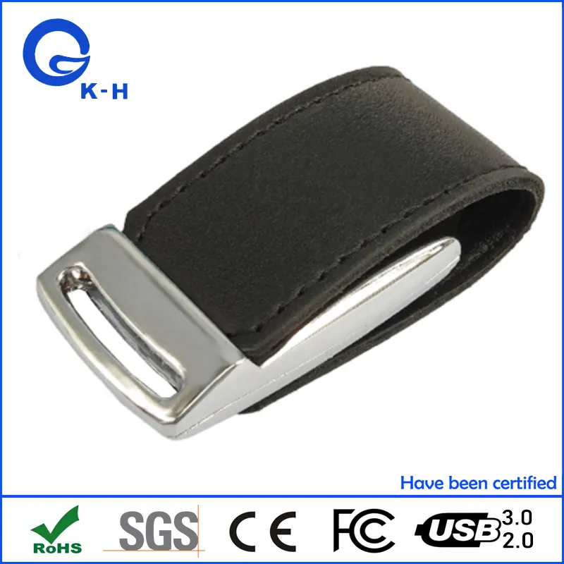 Popular Leather USB Flash Drive Pen Drive Memory Stick 16GB 32GB