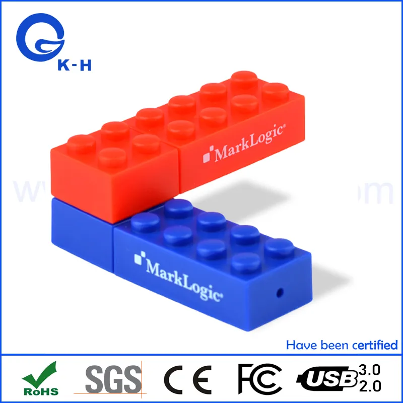 Popular Memory Stick Plastic Building Blocks USB 3.0 Flash Driver