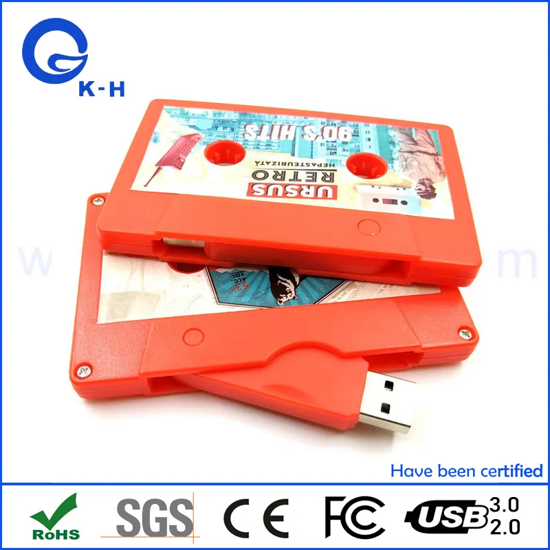 Promotional Gift 16g Cassette Tape USB Stick 2.0 Flash Drive 16GB 32GB