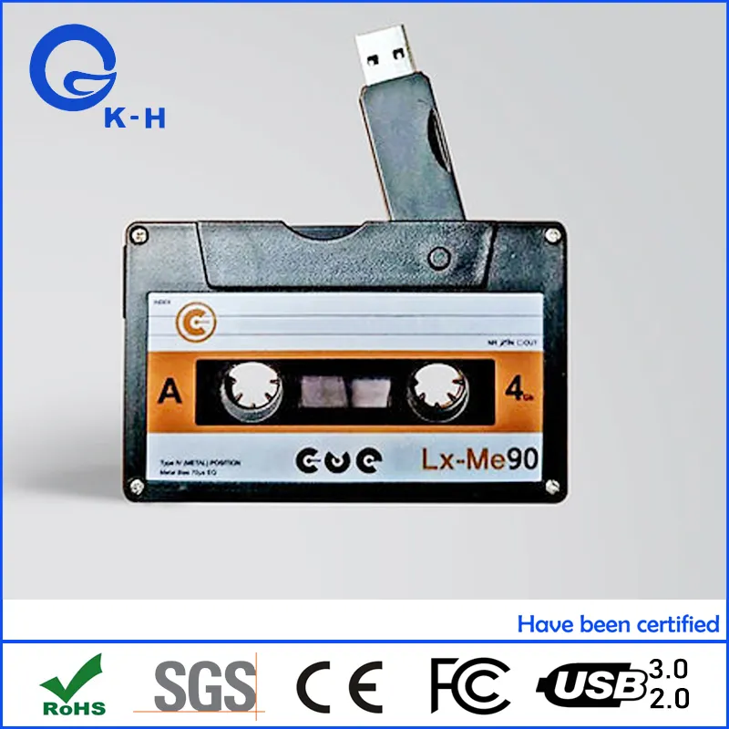 Promotional Gift 16g Cassette Tape USB Stick 2.0 Flash Drive 16GB 32GB