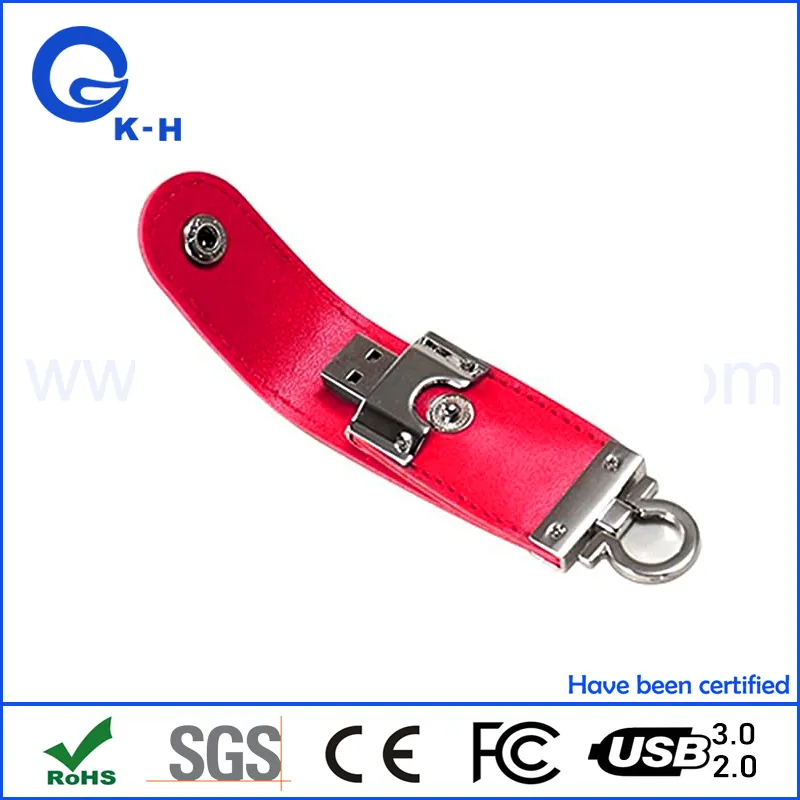 Promotional Gift Leather USB Flash Drive Business 2GB 4GB