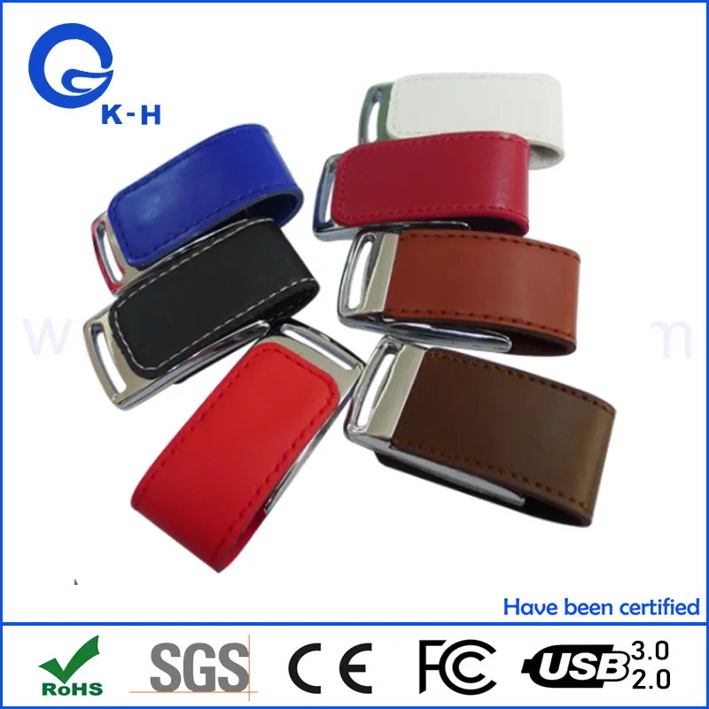 Promotional Gift USB Flash Disk Customized Leather Flash Memory Drive