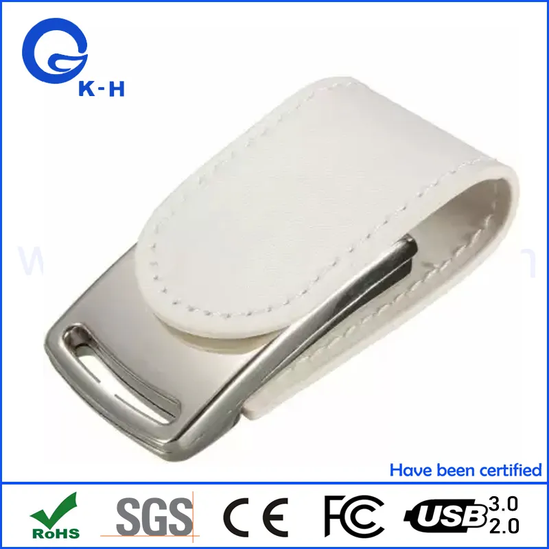 Promotional Gift USB Flash Disk Customized Leather Flash Memory Drive