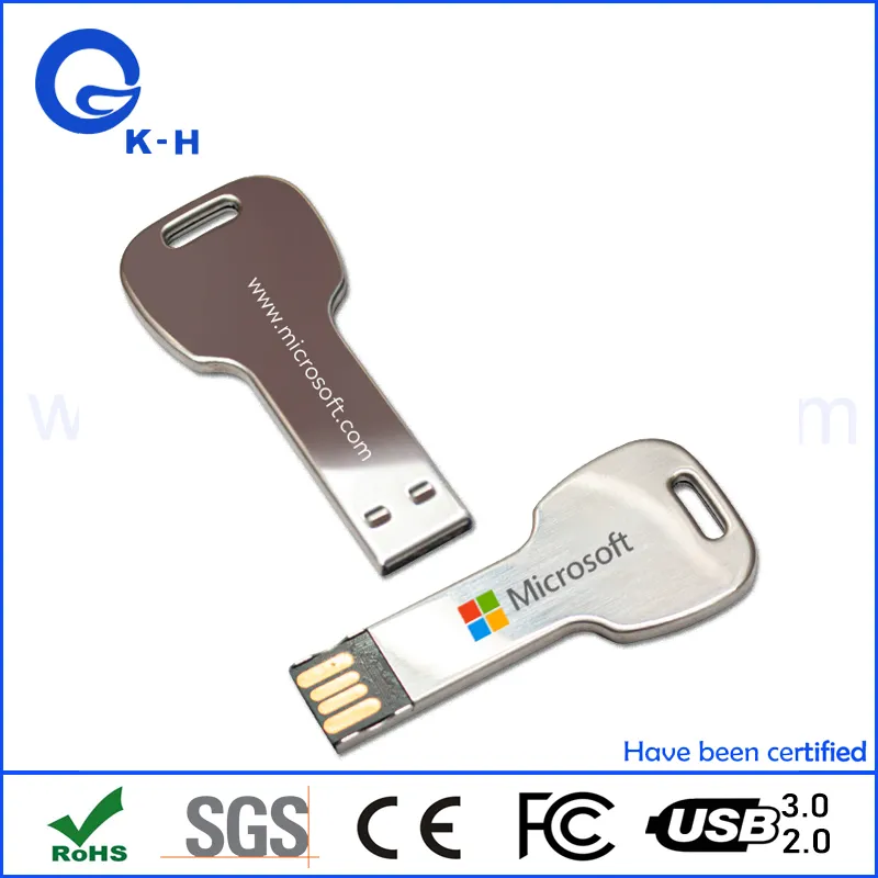 Promotional Gift USB Flash Key Shape Memory Drive 16GB 32GB