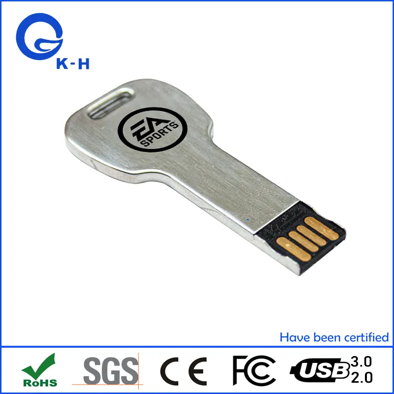 Promotional Gift USB Flash Key Shape Memory Drive 16GB 32GB