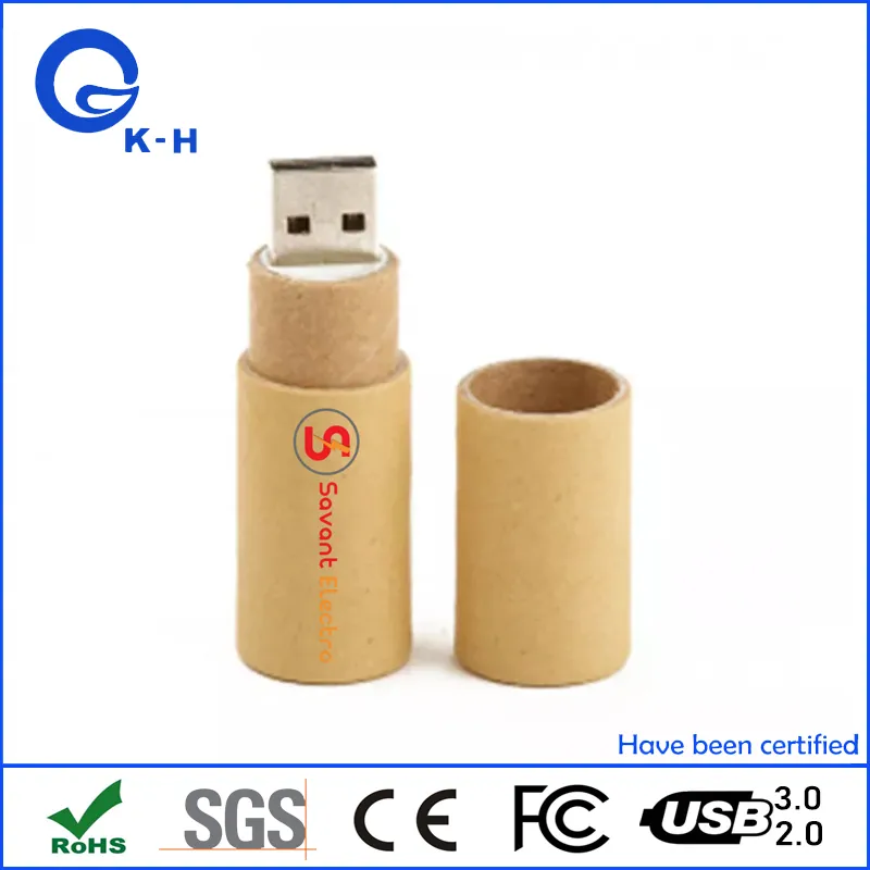 Recycle Paper USB Flash Disk 128GB Environmental Friendly Pen Drive