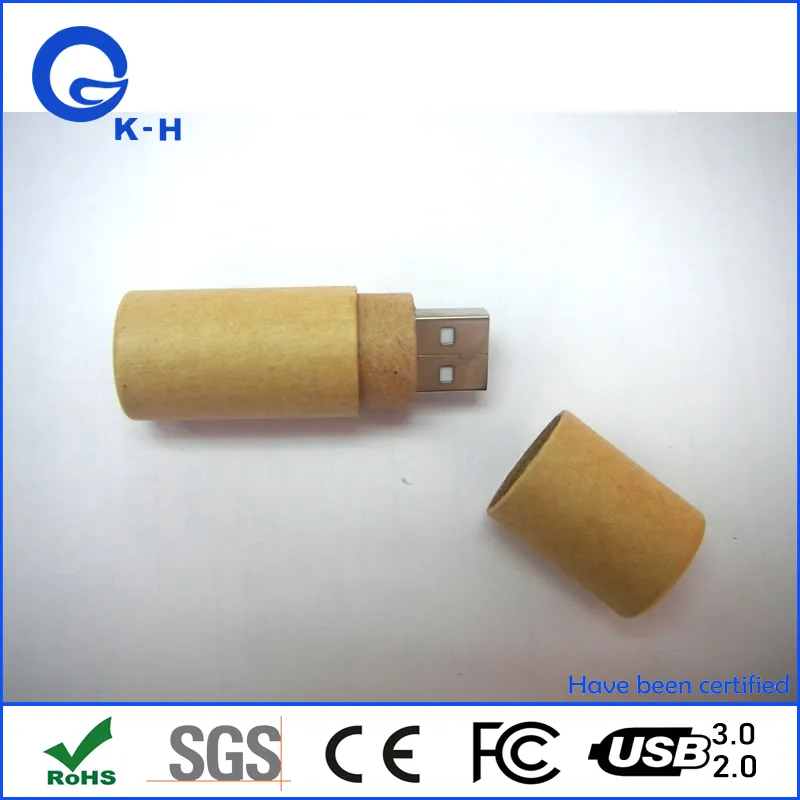 Recycle Paper USB Flash Disk 128GB Environmental Friendly Pen Drive