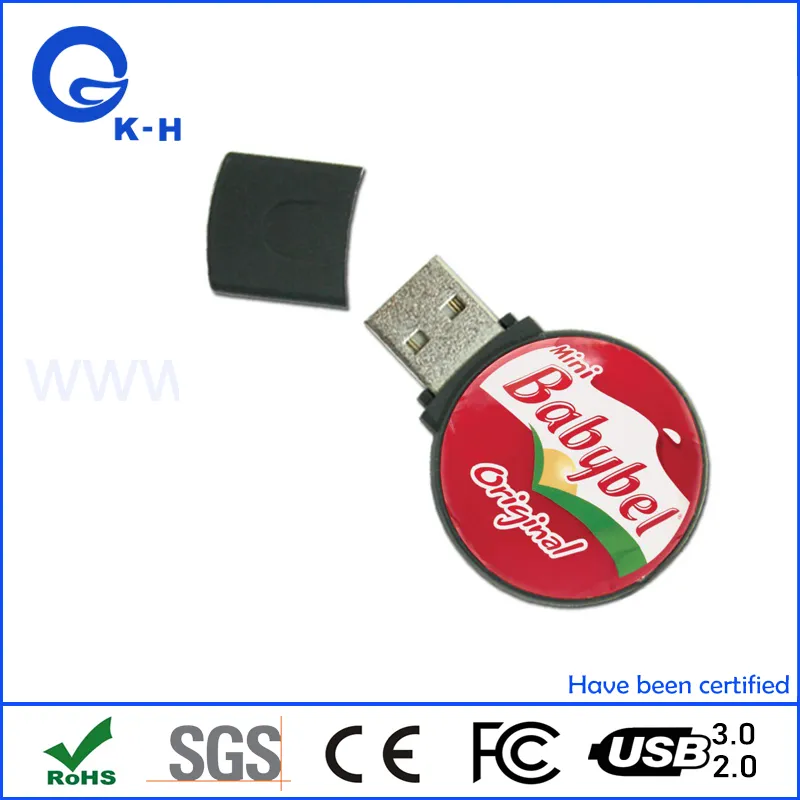 Round Epoxy Dome USB Flash Memory Pendrive 1GB 2GB 4GB 8GB