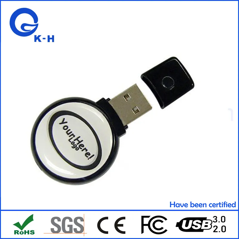 Round Epoxy Dome USB Flash Memory Pendrive 1GB 2GB 4GB 8GB