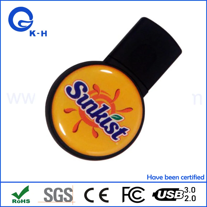 Round Epoxy Dome USB Flash Memory Pendrive 1GB 2GB 4GB 8GB