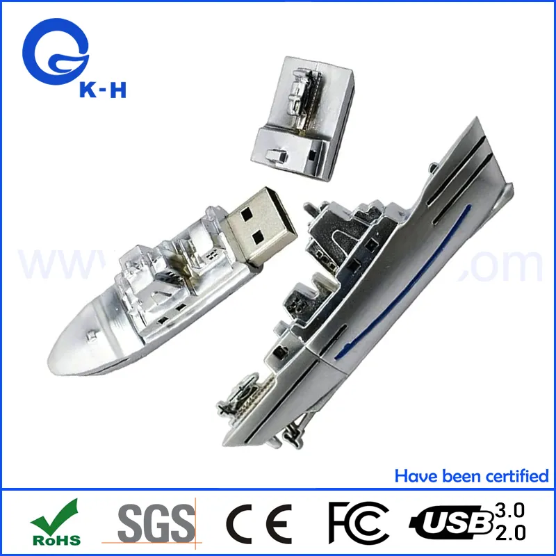 Ship Shape USB Flash Disk for Logistics Company