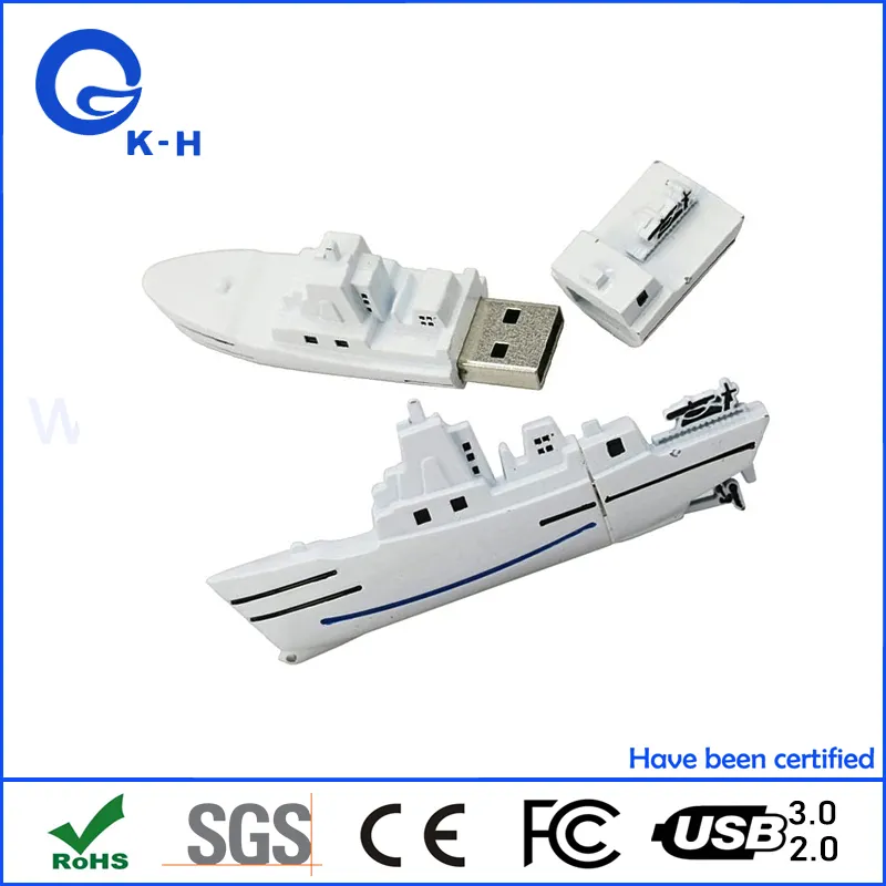 Ship Shape USB Flash Disk for Logistics Company