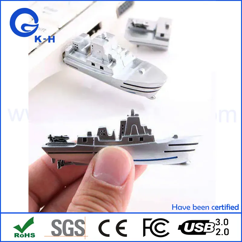 Ship Shape USB Flash Disk for Logistics Company