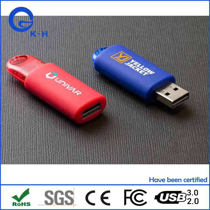 Spring Loaded ABS Plastic Case USB Flash Drive 16GB 8GB 4GB