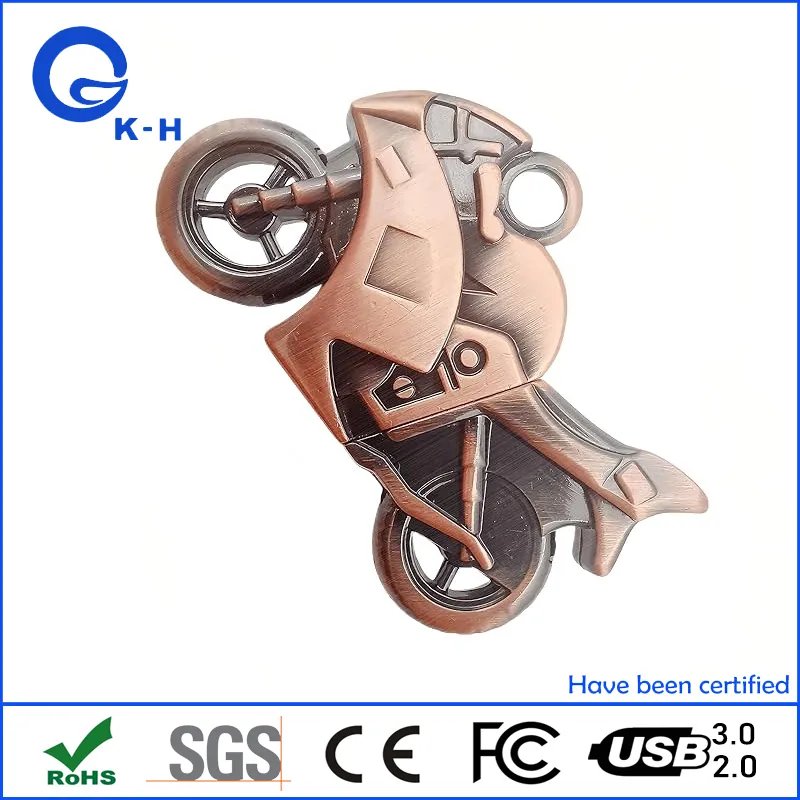 Strong Metal Motorcycle Personalization Flash Memory USB 2.0 3.0 16GB