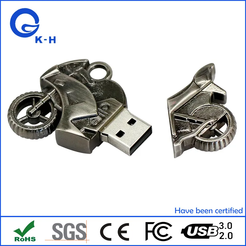 Strong Metal Motorcycle Personalization Flash Memory USB 2.0 3.0 16GB