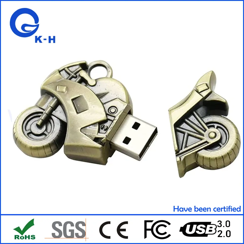 Strong Metal Motorcycle Personalization Flash Memory USB 2.0 3.0 16GB