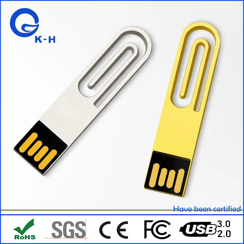 Super High-Speed Metal USB Flash Driver 16GB Paper Clip Design