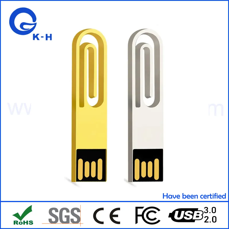 Super High-Speed Metal USB Flash Driver 16GB Paper Clip Design