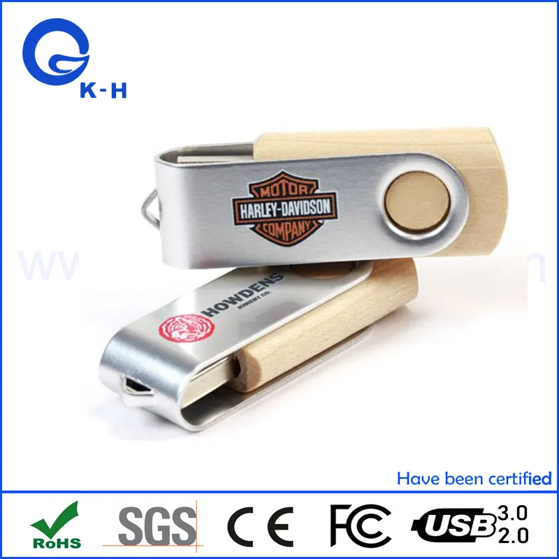 Swivel USB Custom Logo Flash Memory Drive 16GB 32GB