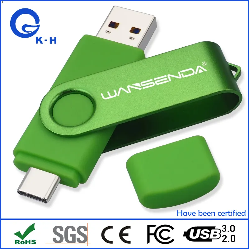 Swivel USB Flash Memory Stick 3.1 Type C 32GB 64GB 128GB 256GB