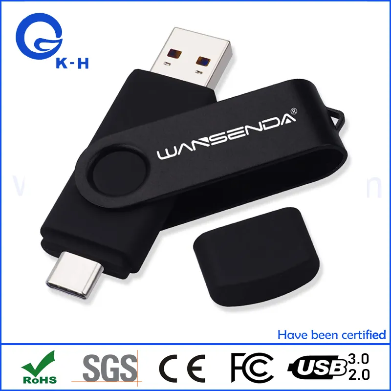 Swivel USB Flash Memory Stick 3.1 Type C 32GB 64GB 128GB 256GB