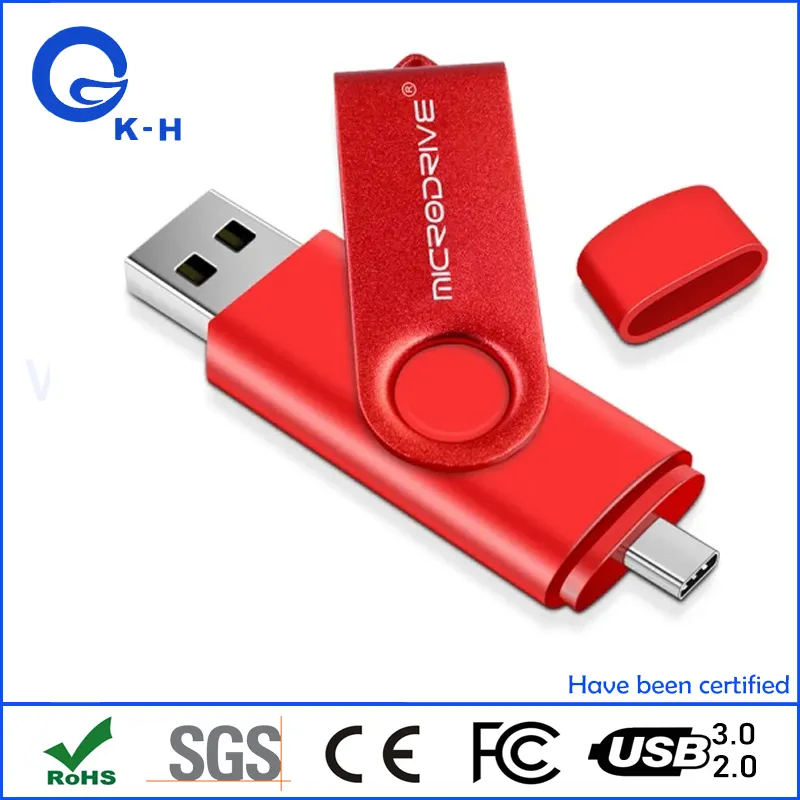 Swivel USB Flash Memory Stick 3.1 Type C 32GB 64GB 128GB 256GB