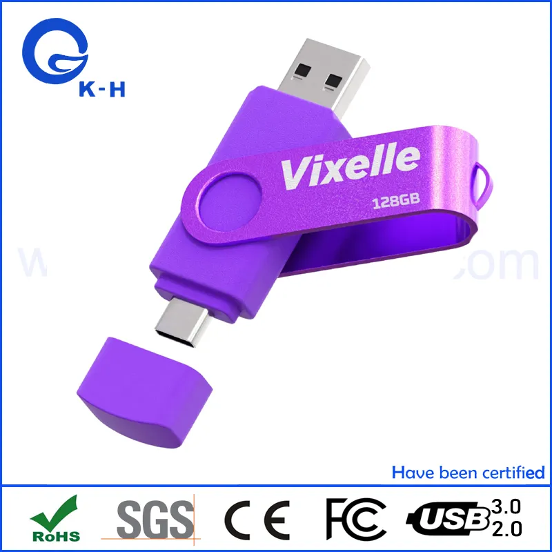 Swivel USB Flash Memory Stick 3.1 Type C 32GB 64GB 128GB 256GB