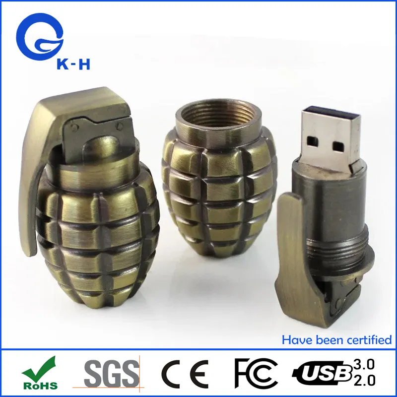 Tobo Grenade Shaped Metal USB Flash Drive 2.0 3.0 16GB 32GB 64GB