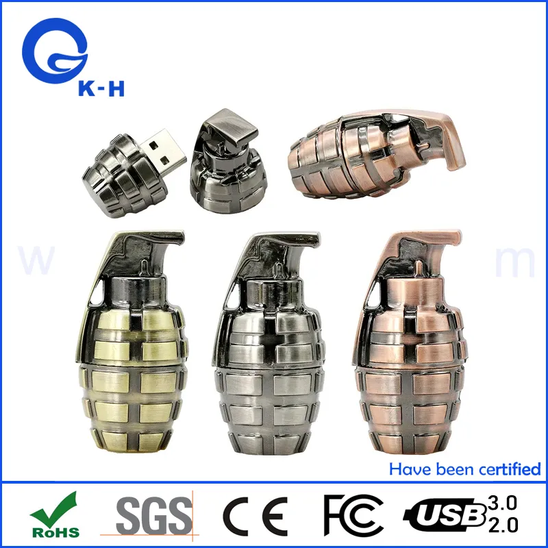 Tobo Grenade Shaped Metal USB Flash Drive 2.0 3.0 16GB 32GB 64GB