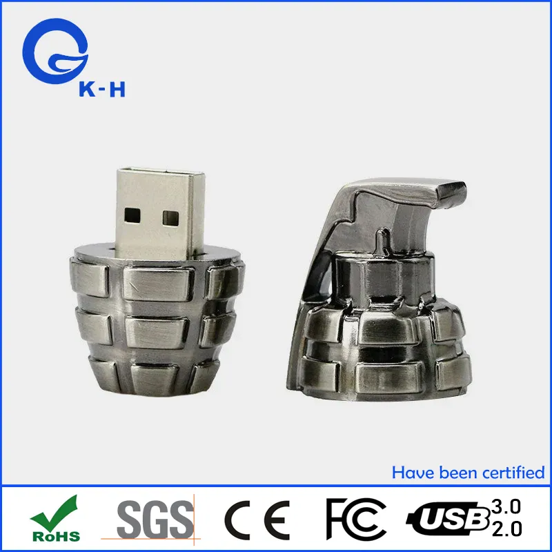 Tobo Grenade Shaped Metal USB Flash Drive 2.0 3.0 16GB 32GB 64GB