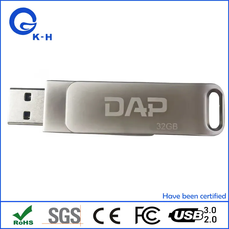 Top Selling Custom Logo Twister Metal USB 2.0 3.0 Flash Memory Stick