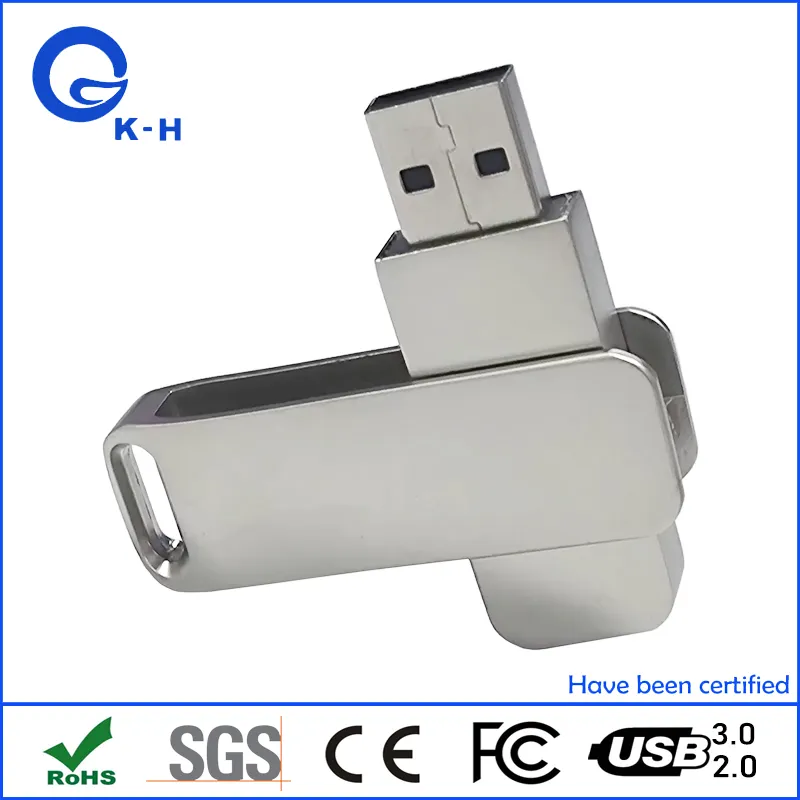 Top Selling Custom Logo Twister Metal USB 2.0 3.0 Flash Memory Stick