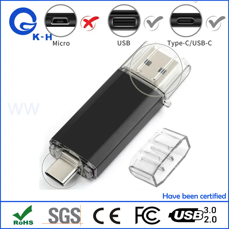 Type C USB 2.0 3.0 32GB Flash Memory Drive for Android Phone