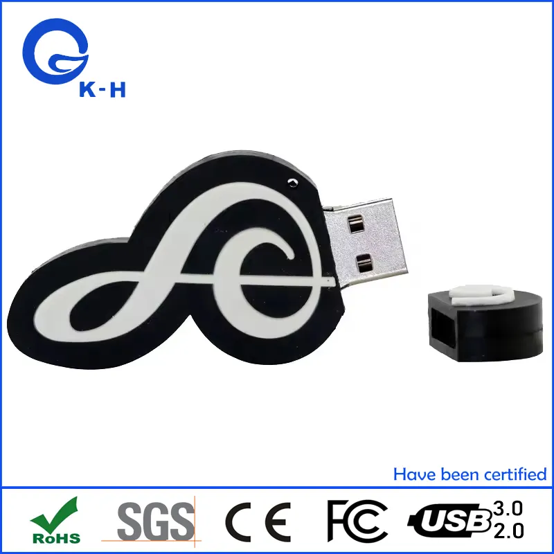 USB 2.0 3.0 Music Note Notation Shape Flash Jump Memory Drive