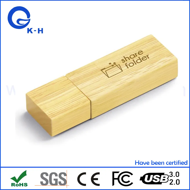 Wholesale Wooden Bamboo USB 2.0 Flash Disk 32GB 64GB 128GB