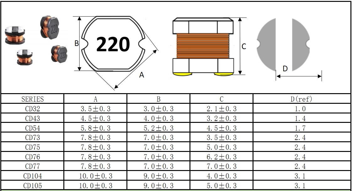 CD Series SMD Shielded Inductor CD43 820M 4.5*4*3.2mm 82uh High Quality Shielded Power Cd Inductor Coil Inductor For Pcba