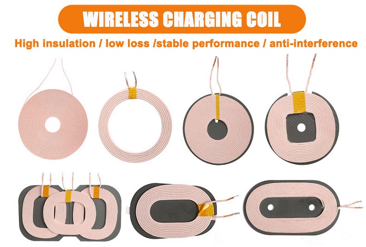 Customized 6.3uH 6.5uH 43mm 50mm dia Wireless Charging Coil Transmitter