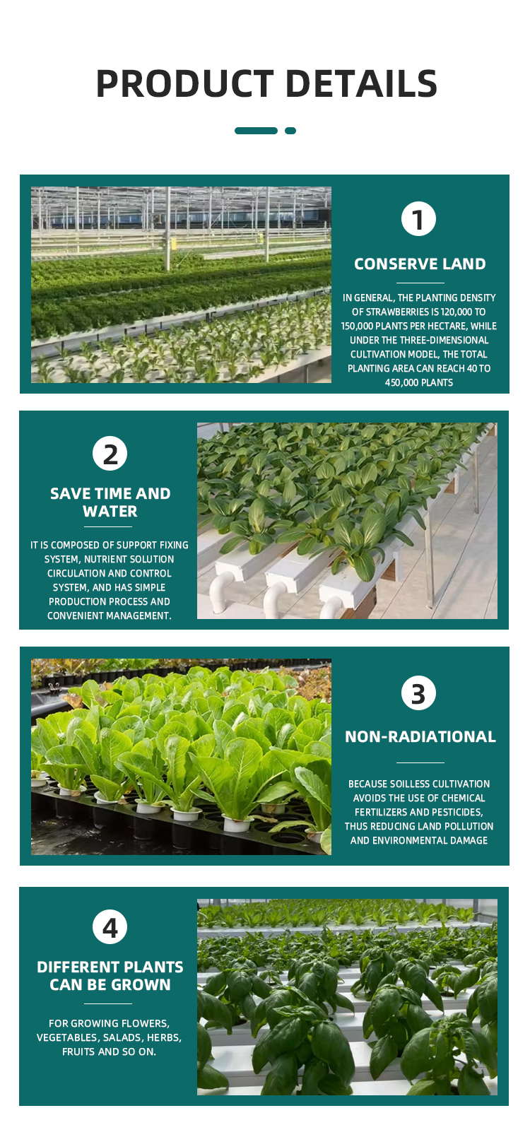 A simple PVC hydroponic device with different types of NFT channels for greenhouse hydroponic system components