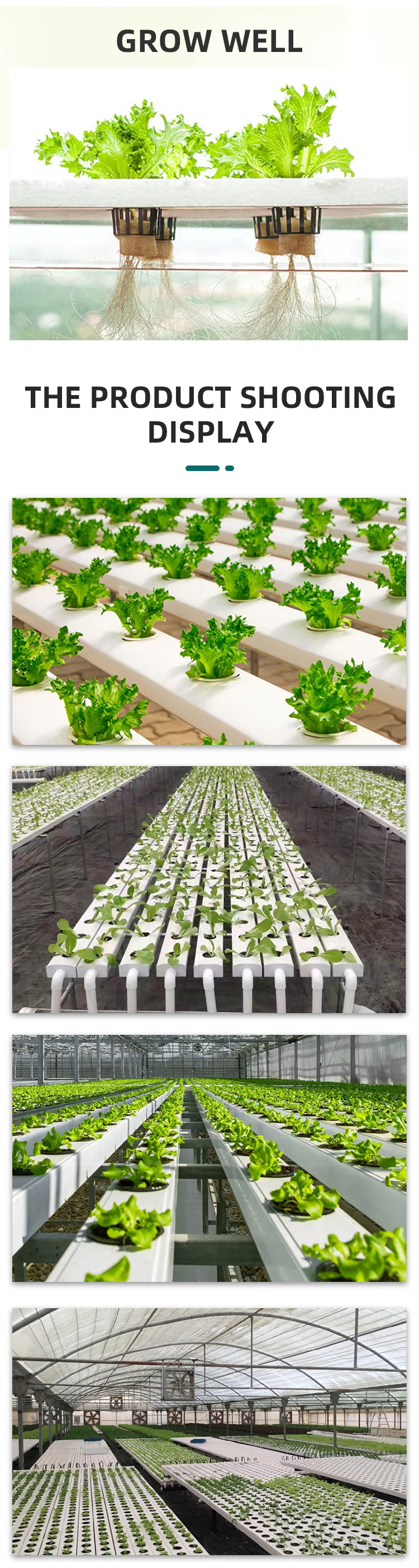 A simple PVC hydroponic device with different types of NFT channels for greenhouse hydroponic system components