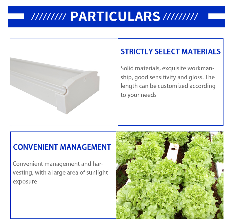 Greenhouse Food Grade Pvc Pipe Nft Channel Hydroponic Growing System Nft Pipes Hydroponics Factory Wholesale Factory