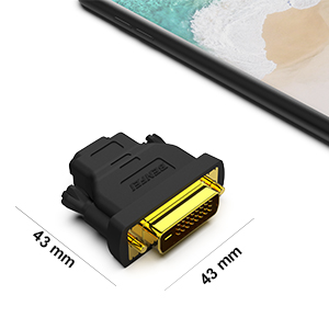 BENFEI DVI to HD MI, Bidirectional DVI (DVI-D) to HD MI Male to Female Adapter with Gold-Plated Cord 2 Pack China Factory Supply