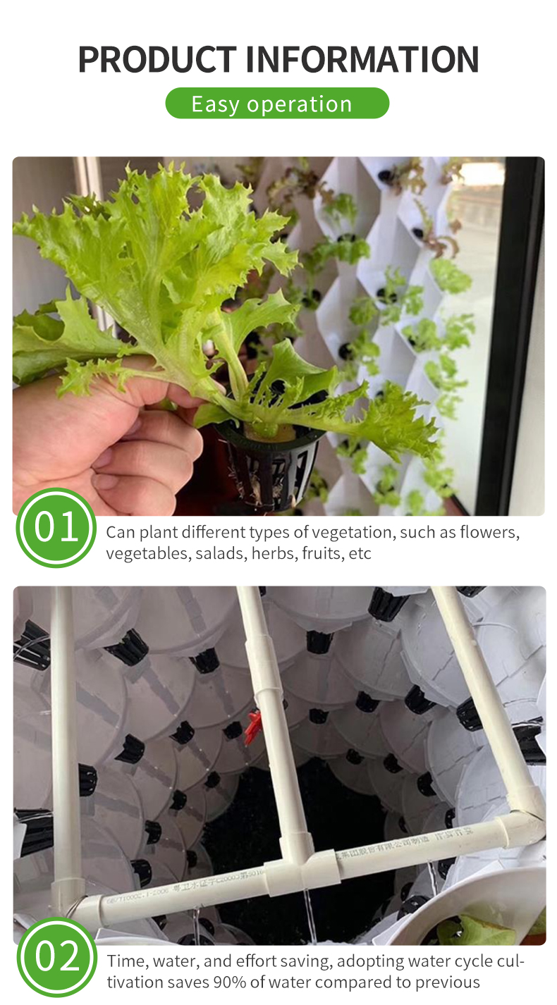 Commercial Hydroponic Tower System Pineapple Automatic Watering Growing Systems Carton Packing Customized White Provided GN 19 Export Factory Supplier