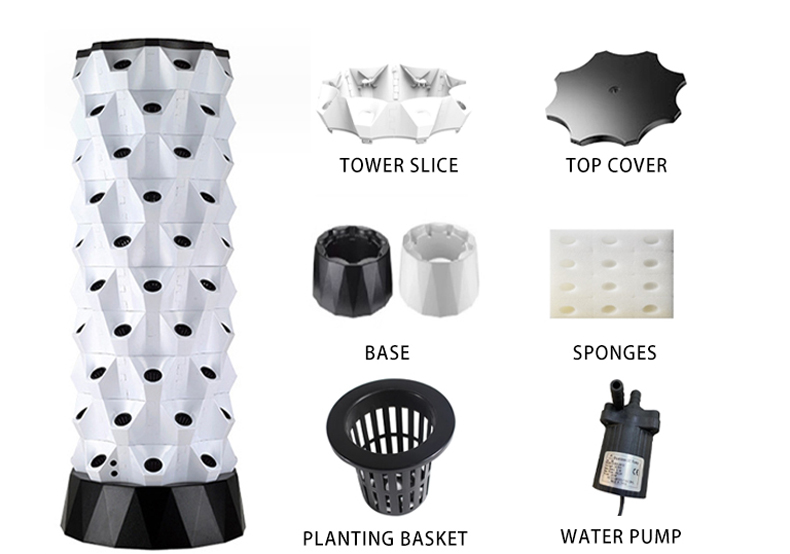 Rotating pineapple tower vegetable planting  three-dimensional flower planting equipment soilless cultivation equipment Factory Direct Sales Export