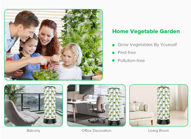 garden hydroponic tower systems With Light vertical growing tower farming hydroponic aeroponics plantation tower for sale Manufacturer and Supplier Excellence
