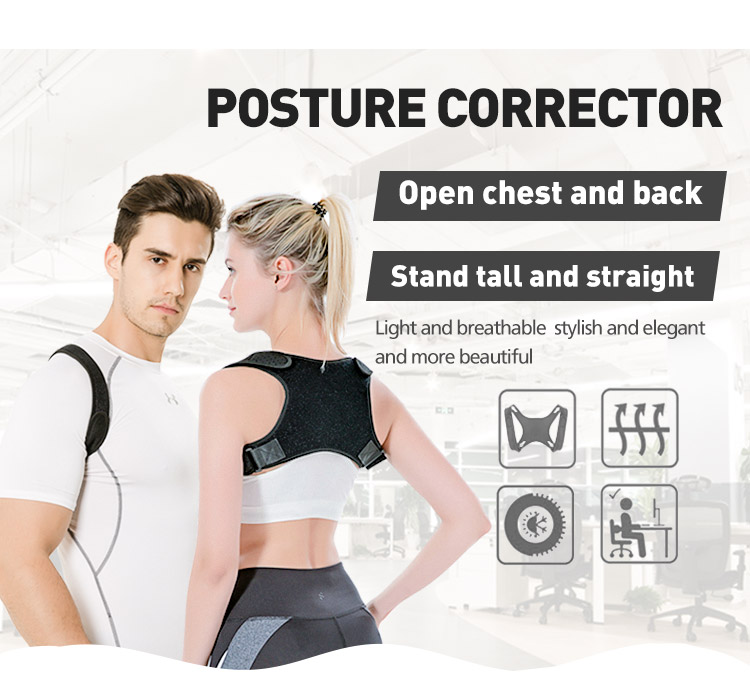 2021 KSY Hot Sale Adjustable Neoprene Back Support  Humpback Back Posture Corrector Wholesale Bulk Supply Distributor