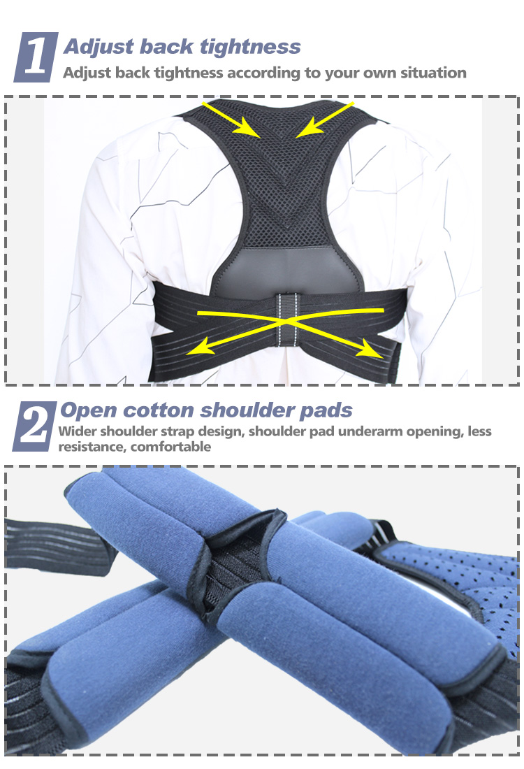 2021 new design breathable Thoracic daily use back support shoulder posture corrector Rapid Production Solutions Wholesale