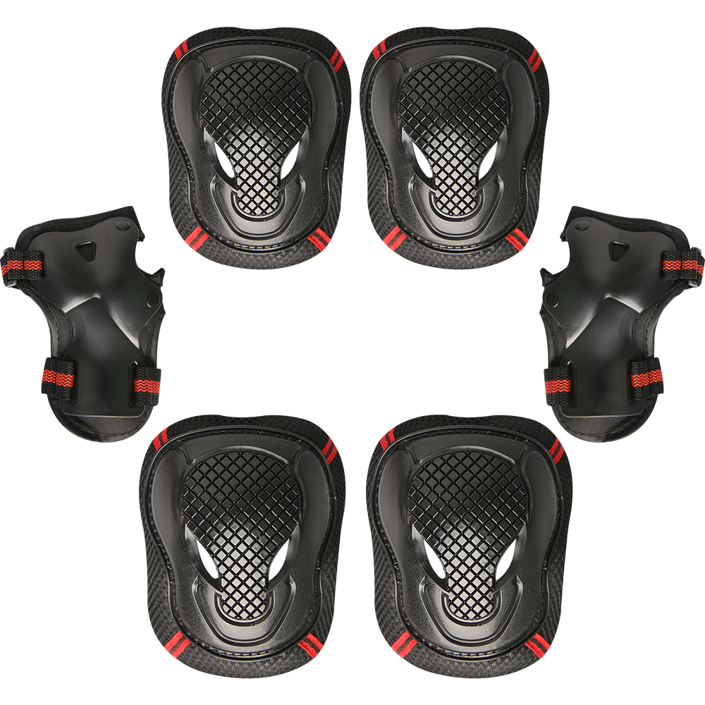 6Pcs/Set Teens & Adult Knee Pads Elbow Pads Wrist Guards Protective Gear Set for Roller Skating Skateboarding Cycling Sports Direct Factory Wholesale