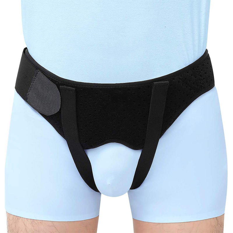 Adjustable Adult Hernia Belt Men Inguinal Groin Support Inflatable Hernia Bag with 2 Removable Compression Pads Pain Relief OEM Wholesale